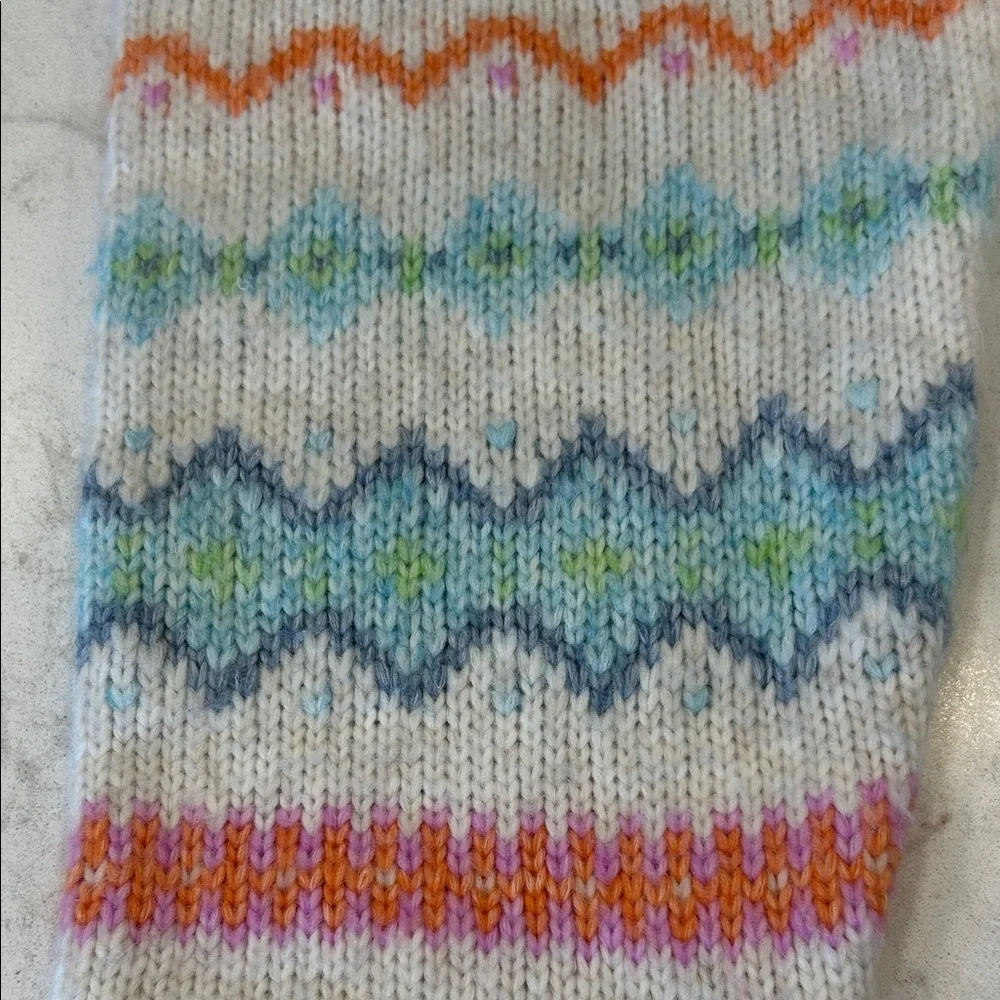 AE American Eagle Oversized Fair Isle Clean Girl Crewneck Sweater S Small